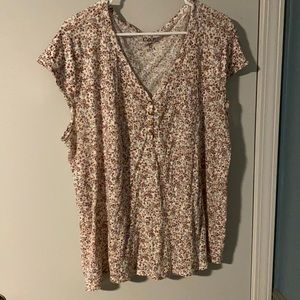 Loft brand linen floral tee